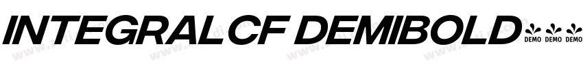 integralcf demibold字体转换